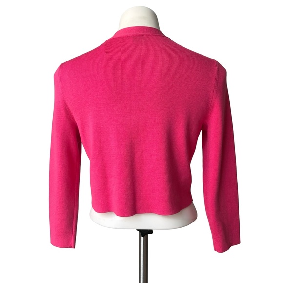 NWT, Talbots Pink Classic Dress Shrug Bolero Sweater, Sz M - Picture 3 of 14